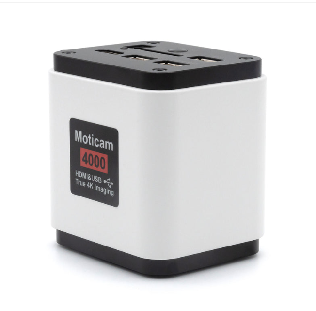 Cámara Motic Modelo Moticam 4000. Resolución 4K de 8 Megapixeles con Software